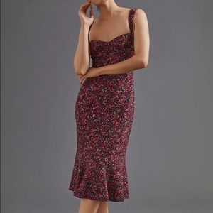 NWT Anthropologie Hutch Sweetheart Floral Midi Dress